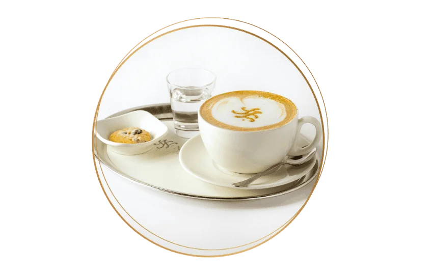 24 karátos arany New York forró cappuccino, New York Café logóval